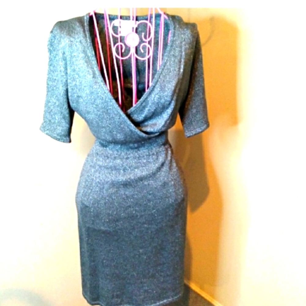 Shimmering gray sweater dress NWOT